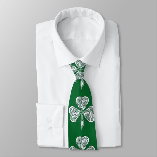 St. Patrick's Day Trinity Knot Shamrock Stropdas (Gebonden)