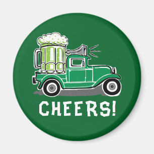 St Patrick's Day Truck Green Beer Magneet
