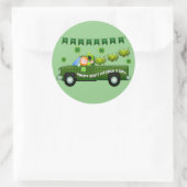 St Patrick's Day Truck Ronde Sticker (Tas)