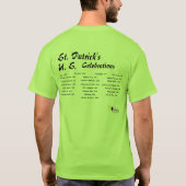 ST. Patrick's Day U. S. Celebration-Customize T-shirt (Achterkant)