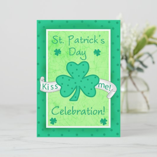 St. Patrick's Day Uitnodiging tot feestdag (Staand voorkant)