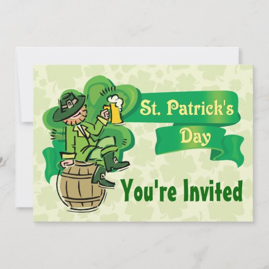 St. Patrick's Day Uitnodigingen! Kaart (Voorkant)