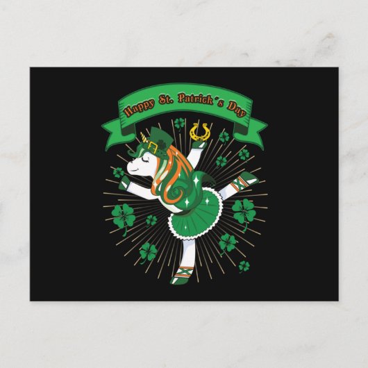 St. Patrick's Day Unicorn - Saint Patrick's Day- Briefkaart (Voorkant)