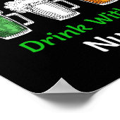 St Patricks Day - Veiligheid eerste Drink met een Poster (Hoek)