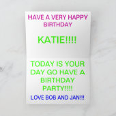 ST PATRICK'S DAY VERJAARDAG KAART (Binnen)