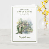 St. Patrick's Day Verjaardag Rozen Celtic Cross Kaart (Gele Bloem)