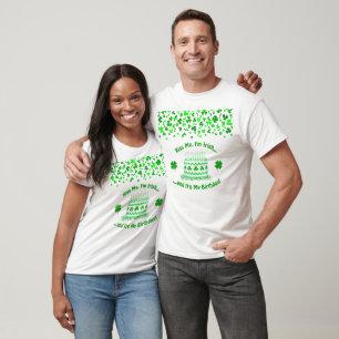 St. Patrick's Day Verjaardagstaart Aangepaste Kaar T-shirt