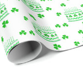 St. Patrick's Day Verjaardagstaart Patroon Cadeaupapier (Rol Hoek)
