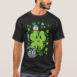 St Patricks Day Verpleegster Shamrock Saint Pattys T-shirt
