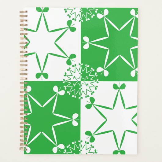 St Patricks Day Vert Clover Star Géométrique (Devant)