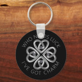 St. Patrick's Day vier blad klaver charme Sleutelhanger (Voorkant)