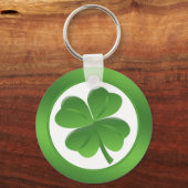 St.Patrick's Day, vier bladeren shamrock Sleutelhanger (Voorkant)