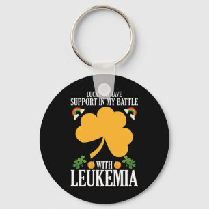 St Patricks Day Vier Leaf Clover Leukemie Awarenes Sleutelhanger