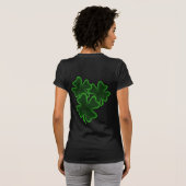 St. Patrick's Day Vier Leaf Clover T-shirt (Achterkant volledig)