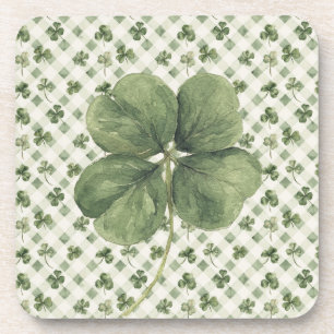 St Patrick's Day Vierbladige Klaver Bier Onderzetter