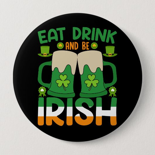St. Patrick's Day viering Ronde Button 4,0 Cm (Voorkant)