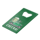 St Patrick's Day Vintage Camion Bière verte (Devant Angle)