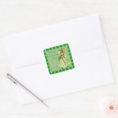 St Patrick's Day Vintage Vierkante Sticker (Envelop)