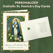 St. Patrick's Day Virgin Mary Shamrocks Kaart