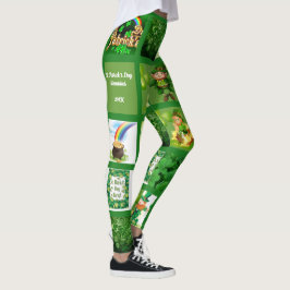St. Patrick's Day voegt 9 Foto's Green Layout Fun  Leggings