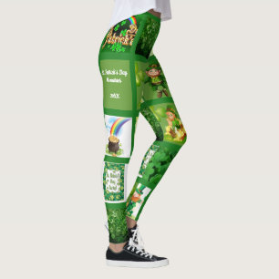St. Patrick's Day voegt 9 Foto's Green Layout Fun  Leggings