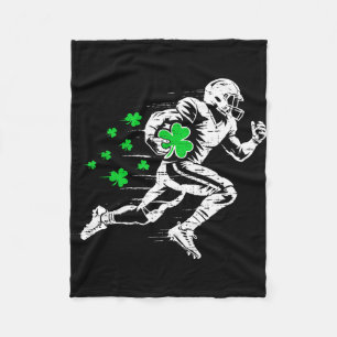 St. Patrick's Day voetbal silhouet klaver Fleece Deken