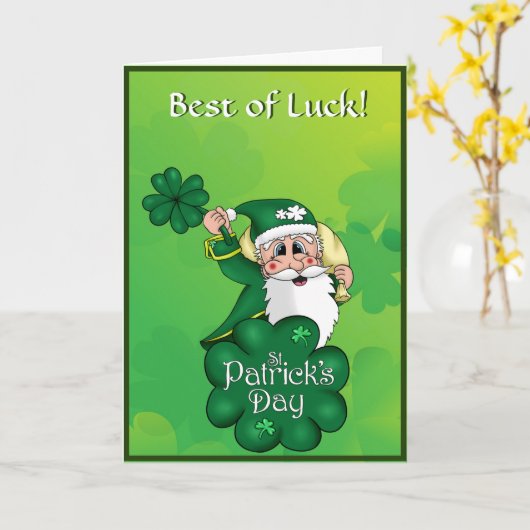 St. Patrick's Day voor kinderen Kaart (Gele Bloem)