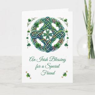 St. Patrick's Day Voor Vriend Ierse Knoop Zegen Kaart