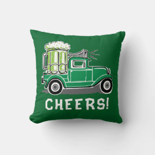 St Patrick's Day  Vrachtwagen Groen Bier Kussen