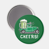 St Patrick's Day  Vrachtwagen Groen Bier Magneet (Voorkant / Achterkant)