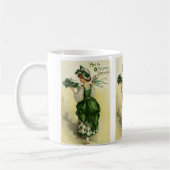  St. Patrick's Day, Vrouw Green Shamrocks Koffiemok (Links)
