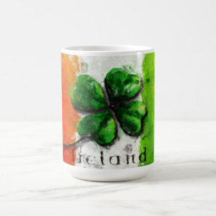 St. Patrick's Day - Waterverf Clover Ireland Flag Koffiemok