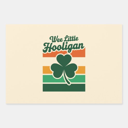 St Patricks Day We Little Hooligan Grappig Inpakpapier Vel (Voorkant)