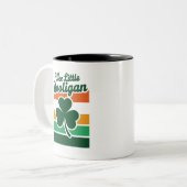 St Patricks Day We Little Hooligan Grappig Tweekleurige Koffiemok (Voorkant links)