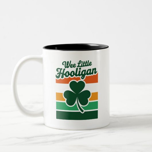 St Patricks Day We Little Hooligan Grappig Tweekleurige Koffiemok (Links)
