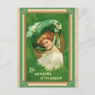 St Patricks Day Wearing of the Green Irish Briefkaart