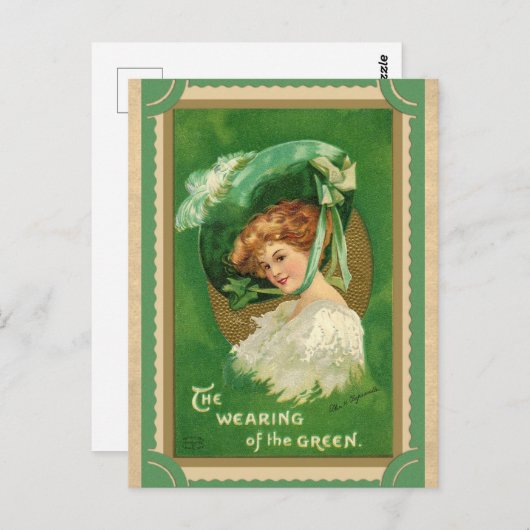 St Patricks Day Wearing of the Green Irish Briefkaart (Voorkant / Achterkant)