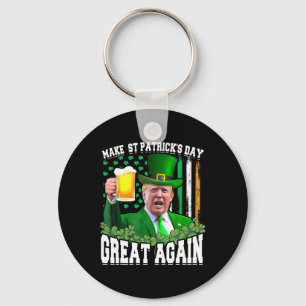 St Patrick's Day weer geweldig grappig Trump Sleutelhanger