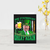 St Patrick's Day weer geweldig grappige Trump 3  Kaart (Gele Bloem)