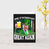 St Patrick's Day weer geweldig grappige Trump  Kaart (Gele Bloem)