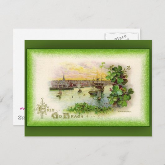 St. Patrick's Day Wenskaarten Waterford Uitzicht Briefkaart (Voorkant / Achterkant)