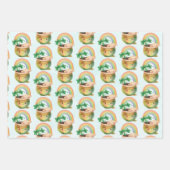 St. Patrick's Day Whimsical Rainbow & Clover Inpakpapier Vel (Voorkant 2)