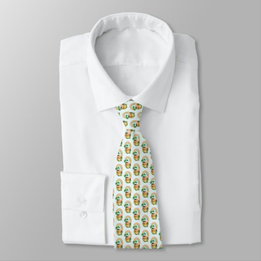 St. Patrick's Day Whimsical Rainbow & Clover Stropdas (Gebonden)