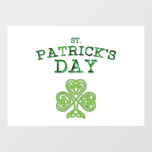 St. Patrick's Day Window Cling Raamsticker (Vel)