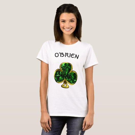 St. Patrick's Day Women's t shirt met Shamrock (Voorkant volledig)