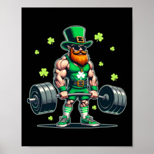 St Patricks Day Workout Krachttraining Saint Paddy Poster
