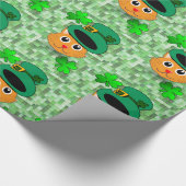 St. Patrick's Day Wrapping Paper Cat Cadeaupapier (Hoek)