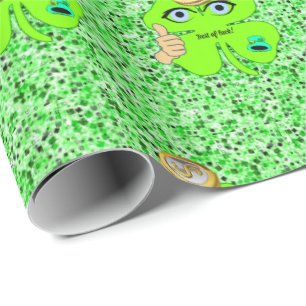 St. Patrick's Day Wrapping Paper Clover Cadeaupapier