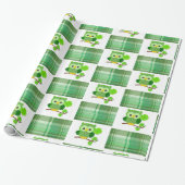 St. Patrick's Day Wrapping Paper Owl Cadeaupapier (Uitgerold)