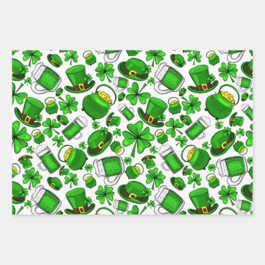 St.Patrick's Day Wrapping Paper set van 3 (Voorkant)
